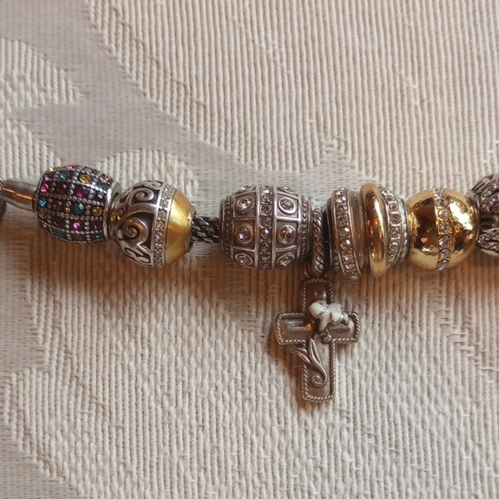 Brighton Silver and Gold Charm Bracelet - Picture 5 of 10